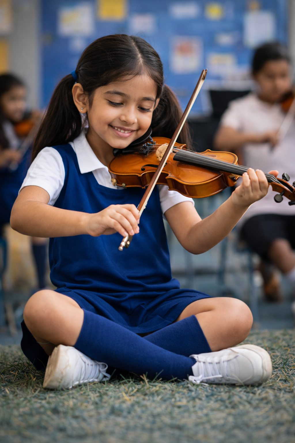 Girl playing the violin